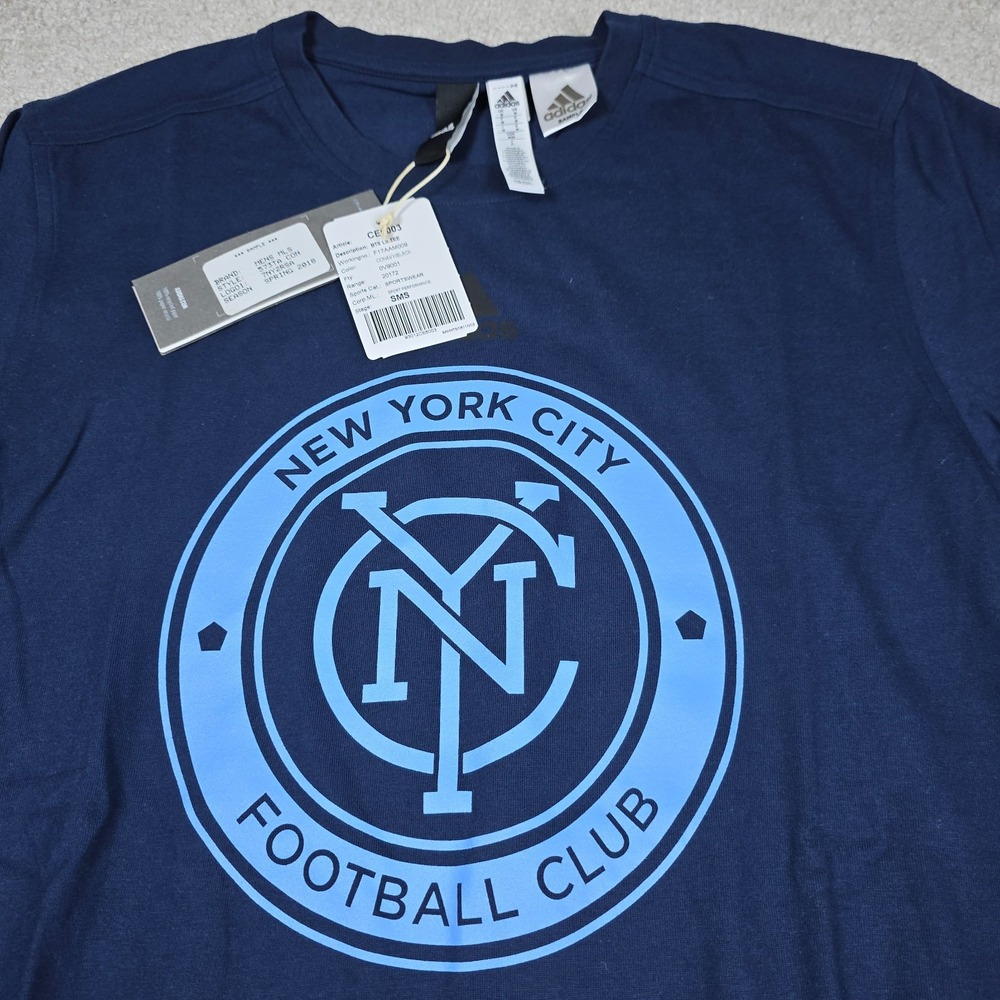 Adidas Sport Performance T-Shirt Mens M Blue New York City Football Club NWT